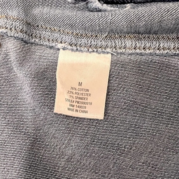 NWOT Harper Denim Mini Skirt Indigo Snap Button Front Size Medium - Picture 4 of 5